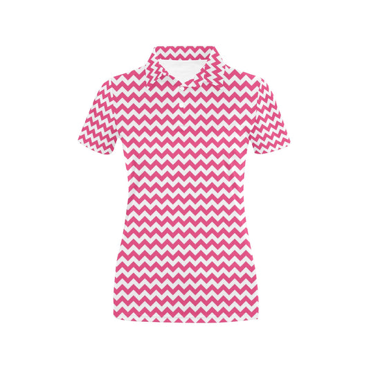 Chevron Print Design LKS402 Women's Polo Shirt