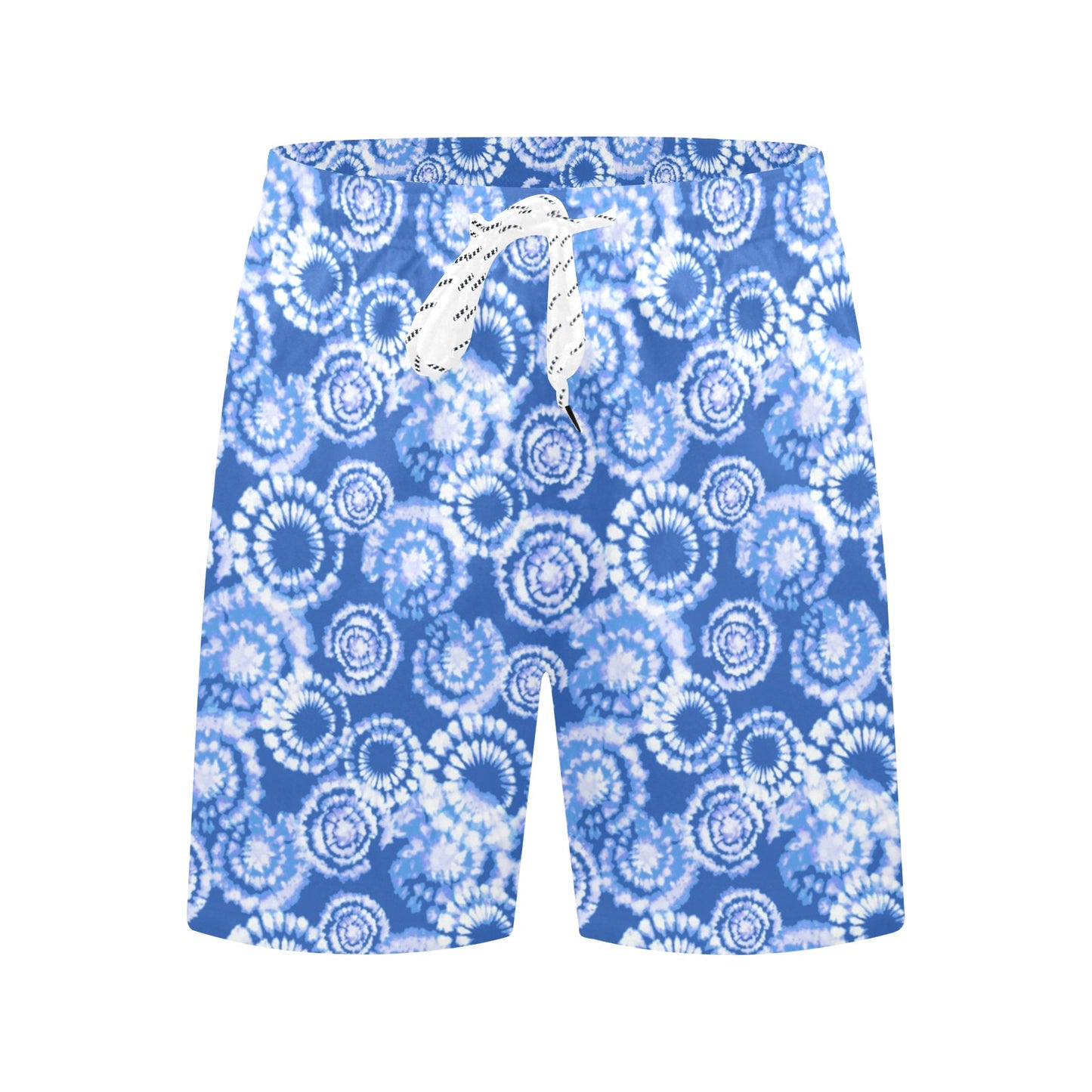 Tie Dye Blue Design Print Men's Swim Trunks Beach Shorts