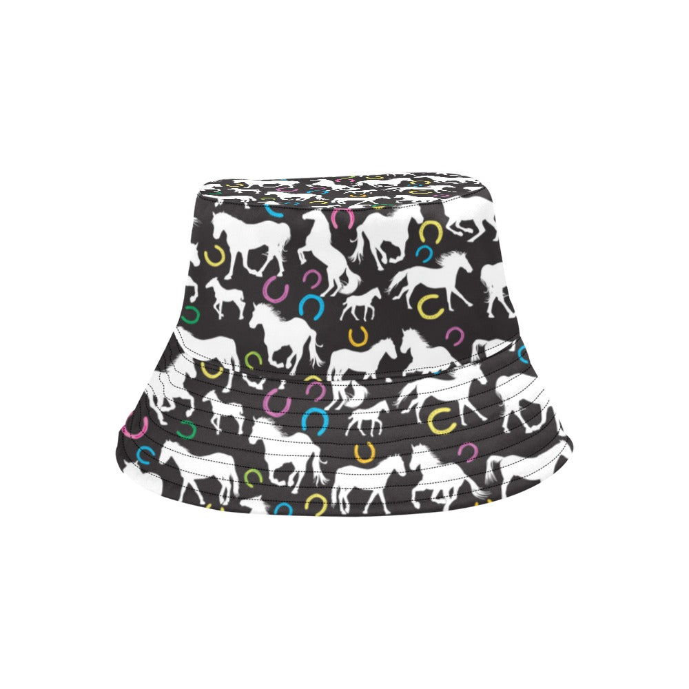 Horse Hoof Colorful Print Design LKS301 Unisex Bucket Hat