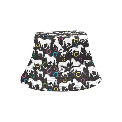 Horse Hoof Colorful Print Design LKS301 Unisex Bucket Hat