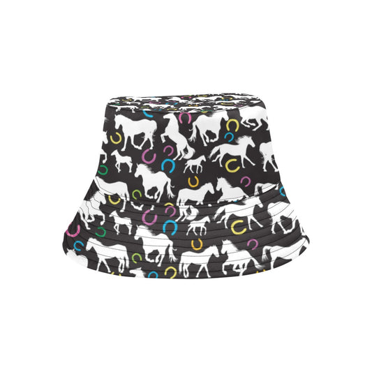 Horse Hoof Colorful Print Design LKS301 Unisex Bucket Hat