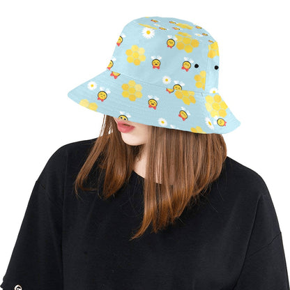 Bee Cute Print Design LKS304 Unisex Bucket Hat