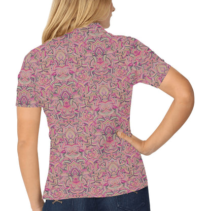 Celtic Pattern Print Design 04 Women's Polo Shirt