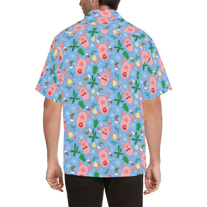 Pig Print Design LKS404 Men's Men's Hawaiian Shirt