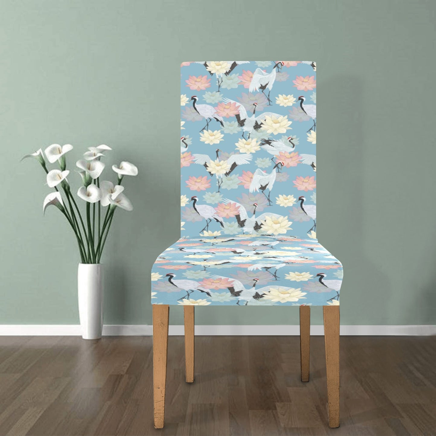 Water Lily Print Design LKS304 Dining Chair Slipcover