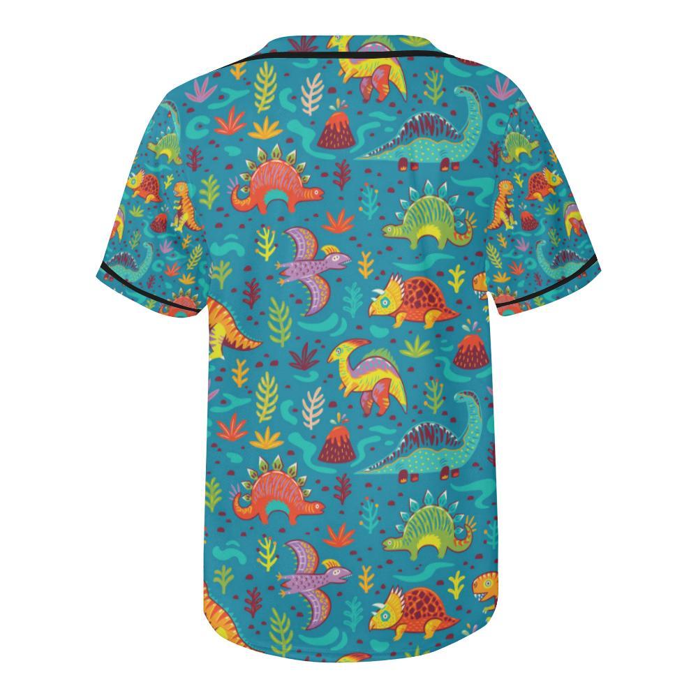 Dinosaur Cartoon Style Baseball Jersey-JTAMIGO.COM