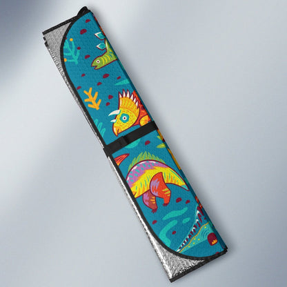 Dinosaur Cartoon Style Car Sun Shade For Windshield
