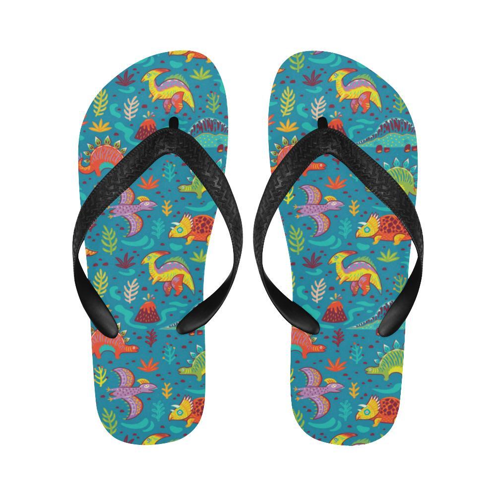 Dinosaur Cartoon Style Flip Flops-JTAMIGO.COM
