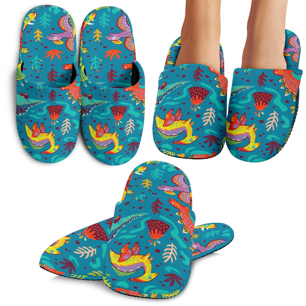 Dinosaur Cartoon Style House Slippers