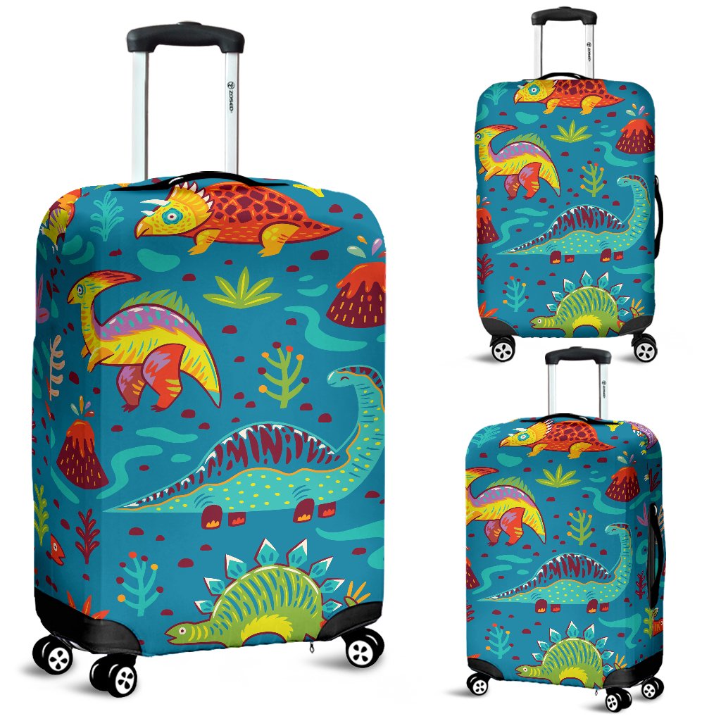 Dinosaur Cartoon Style Luggage Cover Protector