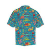 Dinosaur Cartoon Style Men Aloha Hawaiian Shirt