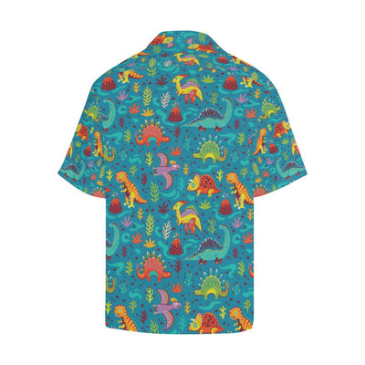 Dinosaur Cartoon Style Men Aloha Hawaiian Shirt