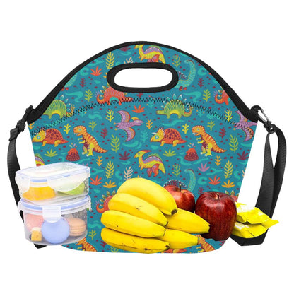 Dinosaur Cartoon Style Neoprene Lunch Bag (Model 1669)(Large)-JTAMIGO.COM