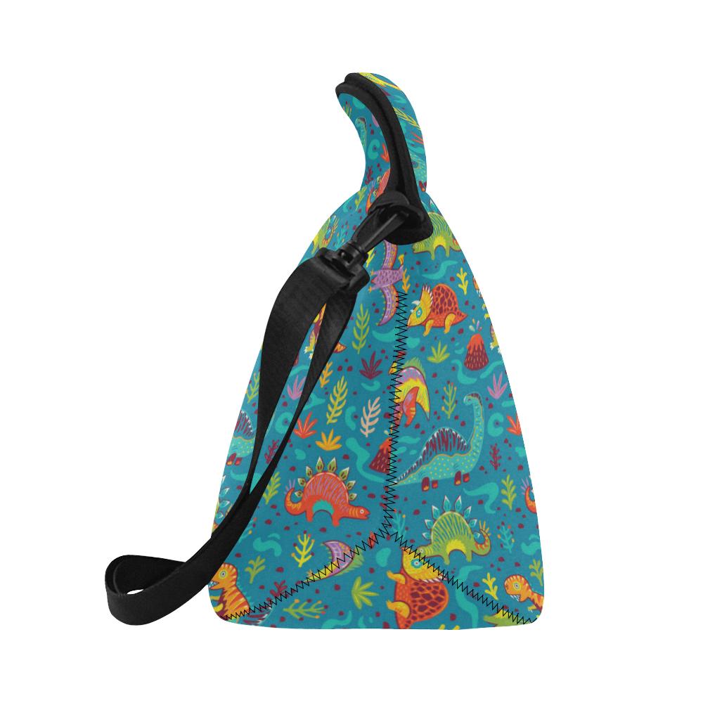 Dinosaur Cartoon Style Neoprene Lunch Bag (Model 1669)(Large)-JTAMIGO.COM