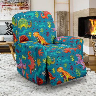 Dinosaur Cartoon Style Recliner Slipcover-JTAMIGO.COM