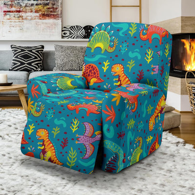 Dinosaur Cartoon Style Recliner Slipcover-JTAMIGO.COM