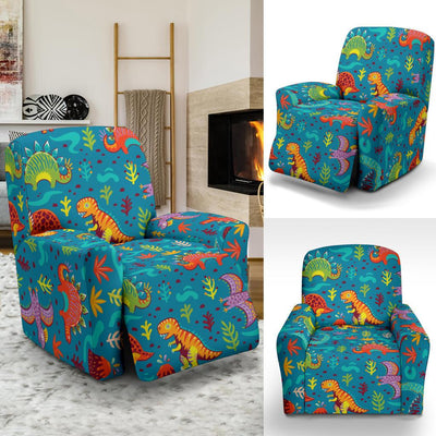 Dinosaur Cartoon Style Recliner Slipcover-JTAMIGO.COM