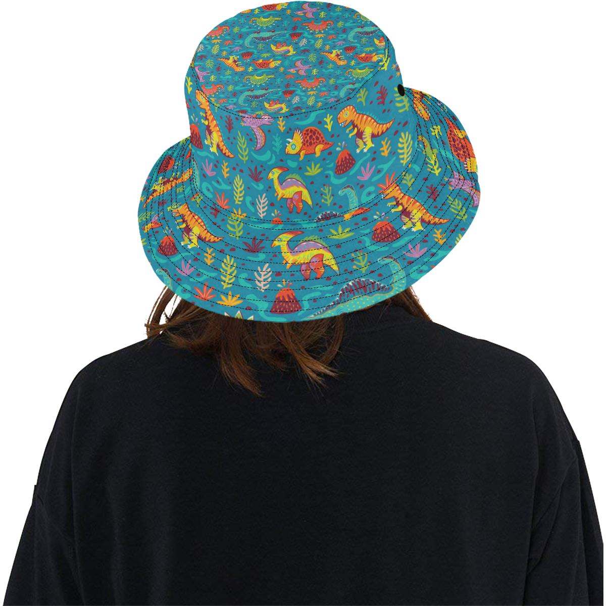 Dinosaur Cartoon Style Unisex Bucket Hat
