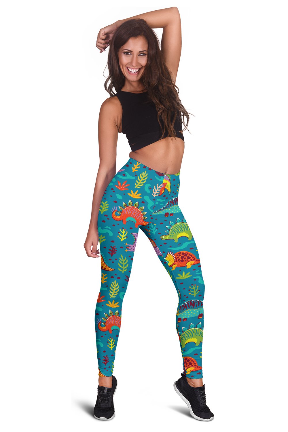 Dinosaur Cartoon Style Women Leggings