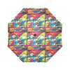 Dinosaur Comic Pop Art Style Automatic Foldable Umbrella