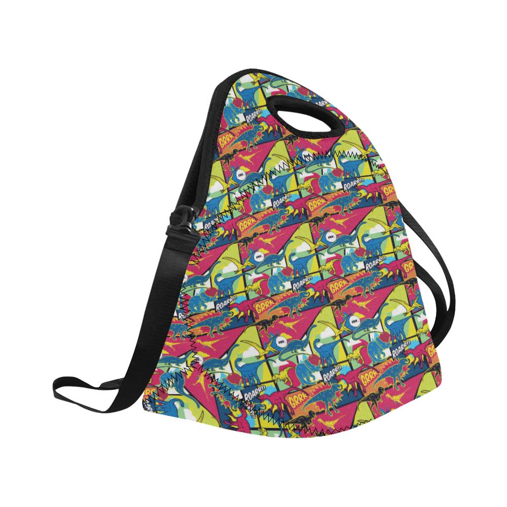 Dinosaur Comic Pop Art Style Neoprene Lunch Bag (Model 1669)(Large)-JTAMIGO.COM