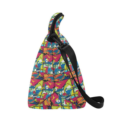 Dinosaur Comic Pop Art Style Neoprene Lunch Bag (Model 1669)(Large)-JTAMIGO.COM