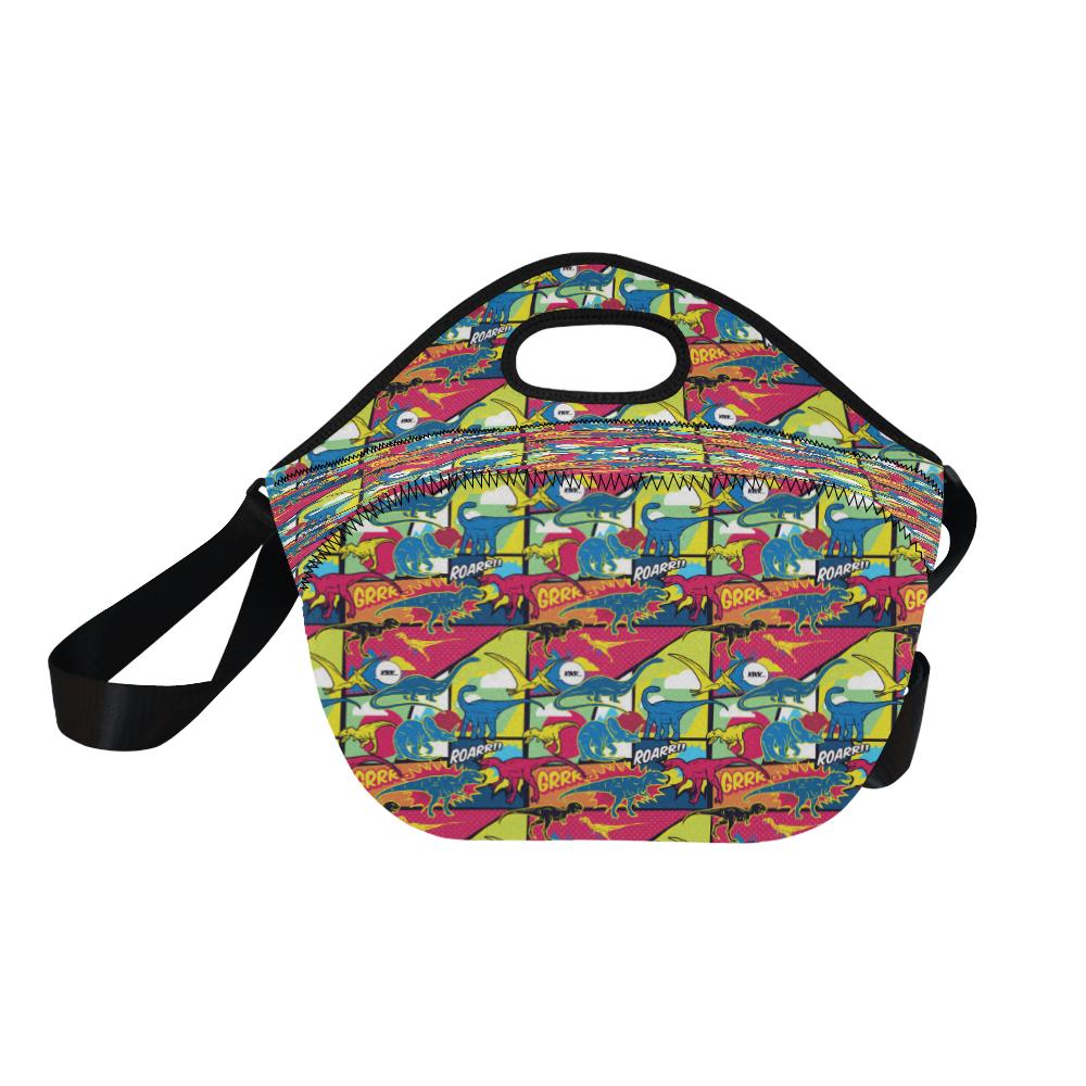 Dinosaur Comic Pop Art Style Neoprene Lunch Bag (Model 1669)(Large)-JTAMIGO.COM