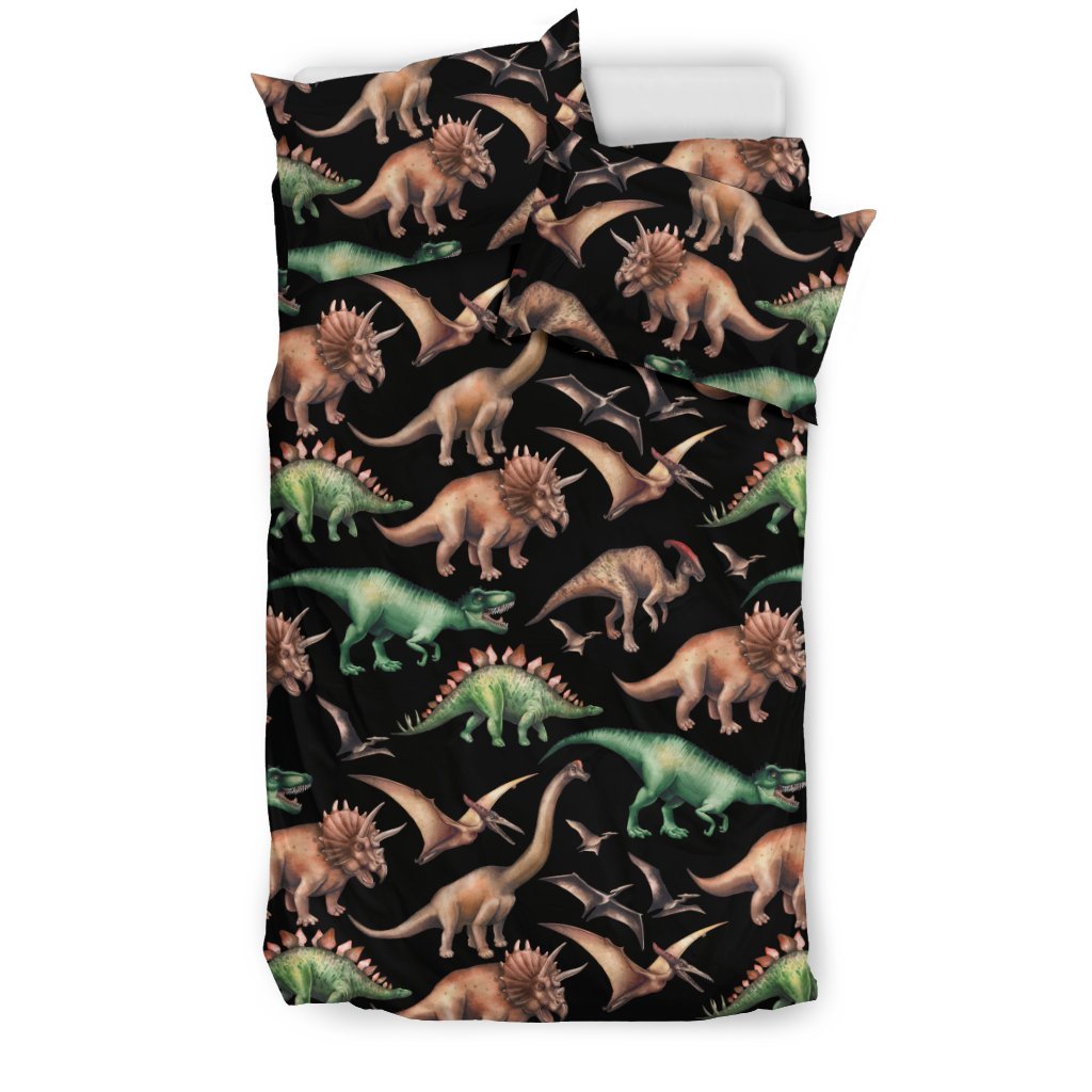 Dinosaur Print Pattern Duvet Cover Bedding Set