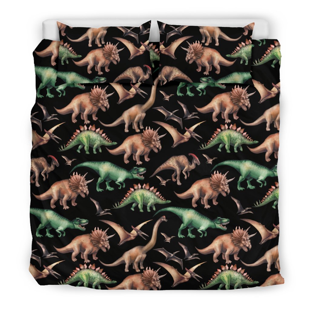 Dinosaur Print Pattern Duvet Cover Bedding Set
