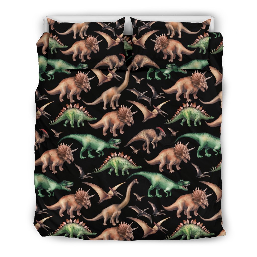 Dinosaur Print Pattern Duvet Cover Bedding Set