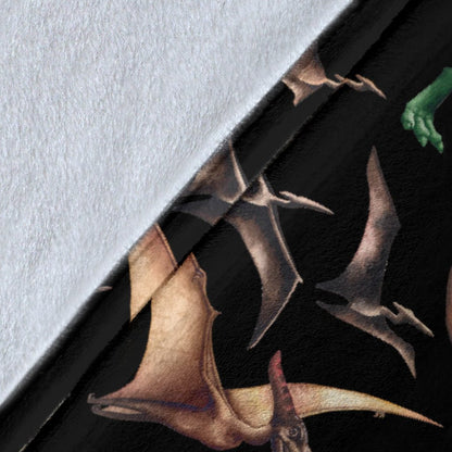 Dinosaur Print Pattern Fleece Blanket