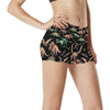 Dinosaur Print Pattern High Waisted Spandex Shorts-JTAMIGO.COM