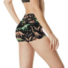 Dinosaur Print Pattern High Waisted Spandex Shorts-JTAMIGO.COM