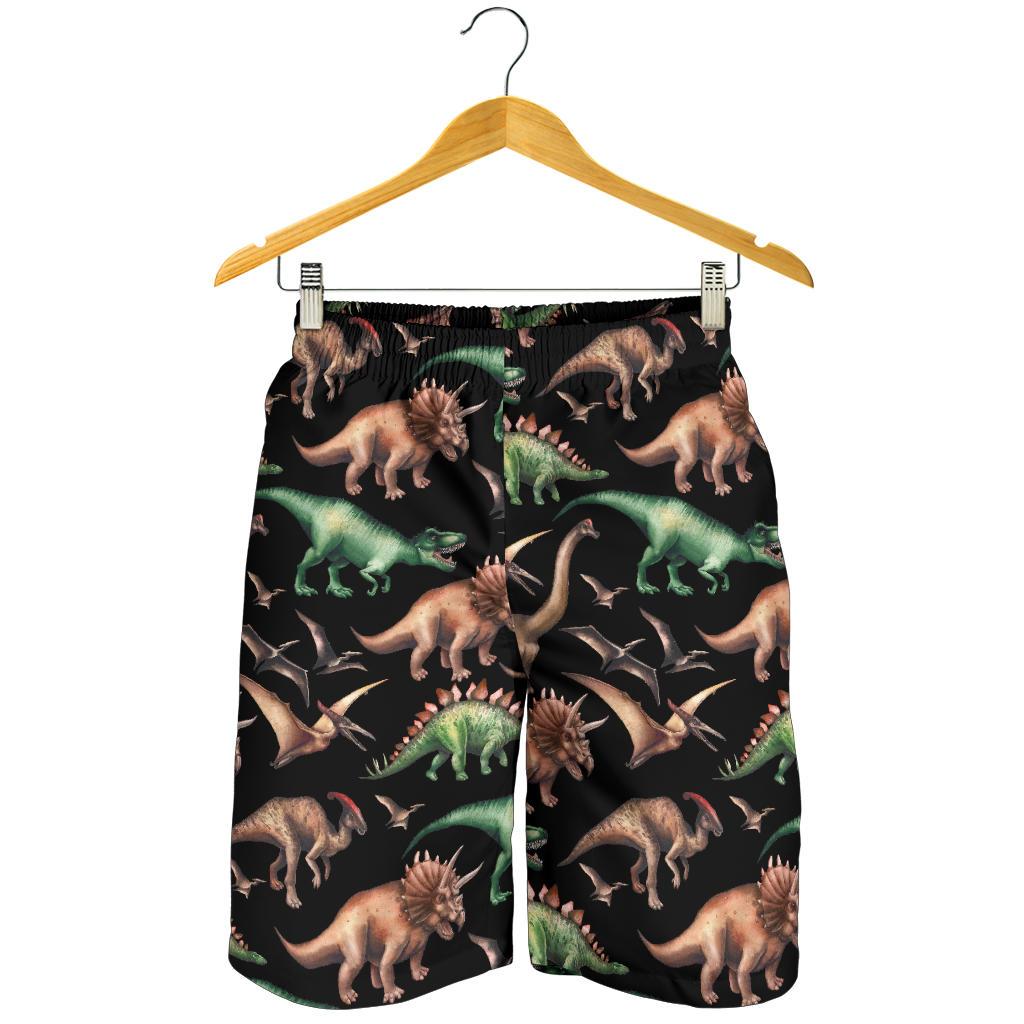 Dinosaur Print Pattern Mens Shorts-JTAMIGO.COM