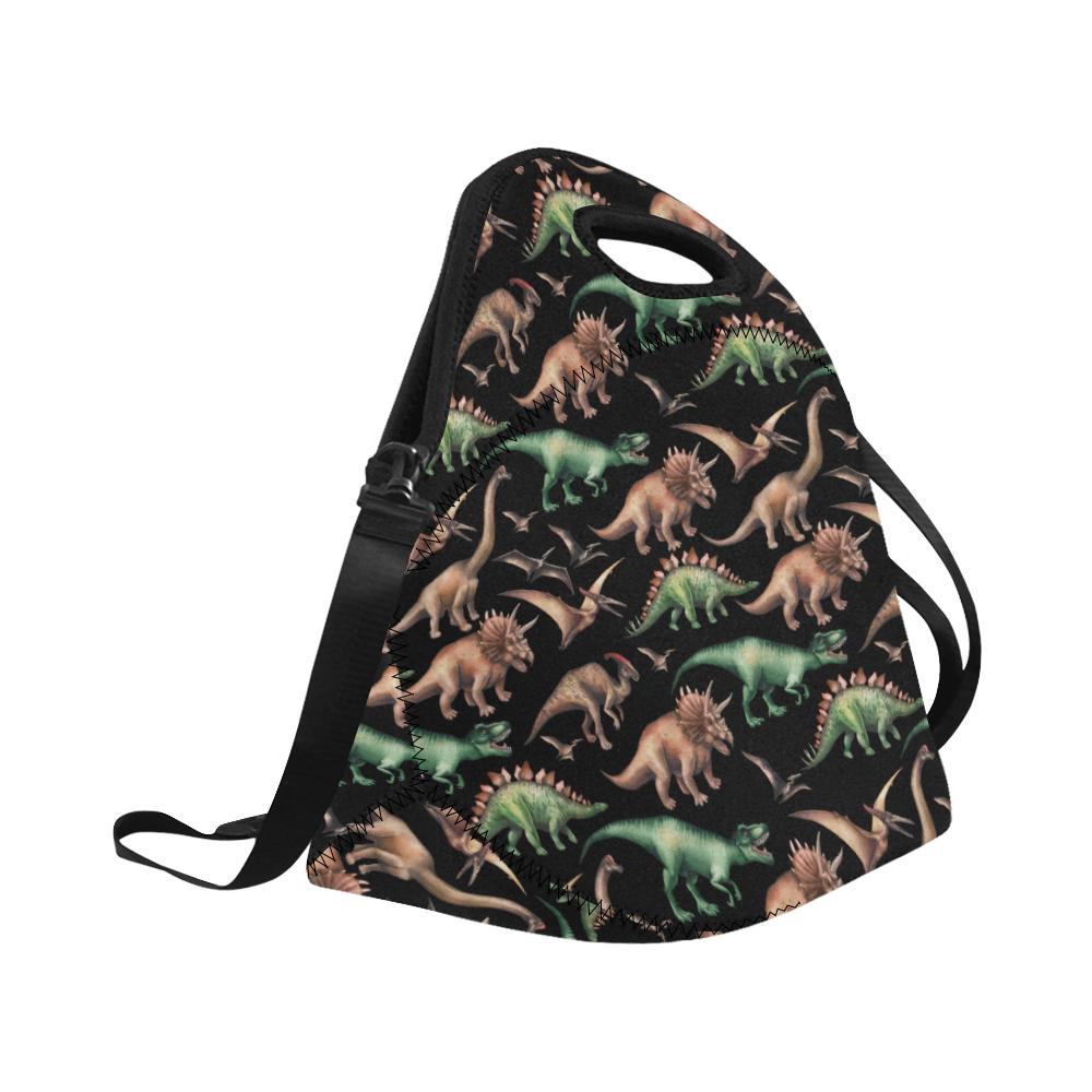 Dinosaur Print Pattern Neoprene Lunch Bag (Model 1669)(Large)-JTAMIGO.COM