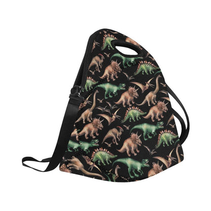 Dinosaur Print Pattern Neoprene Lunch Bag (Model 1669)(Large)-JTAMIGO.COM
