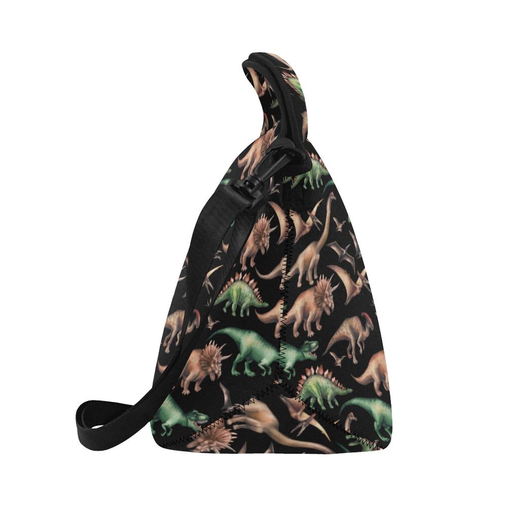 Dinosaur Print Pattern Neoprene Lunch Bag (Model 1669)(Large)-JTAMIGO.COM