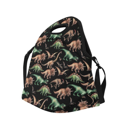 Dinosaur Print Pattern Neoprene Lunch Bag (Model 1669)(Large)-JTAMIGO.COM