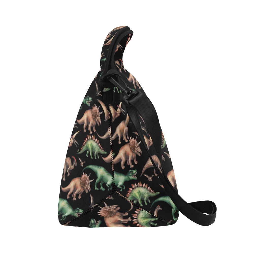 Dinosaur Print Pattern Neoprene Lunch Bag (Model 1669)(Large)-JTAMIGO.COM