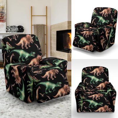 Dinosaur Print Pattern Recliner Slipcover-JTAMIGO.COM