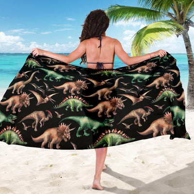 Dinosaur Print Pattern Sarong Pareo Wrap
