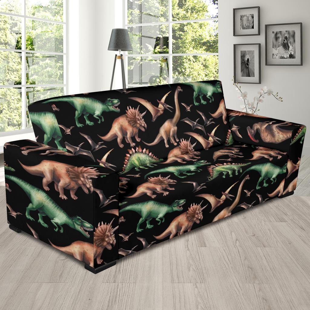 Dinosaur Print Pattern Sofa Slipcover-JTAMIGO.COM