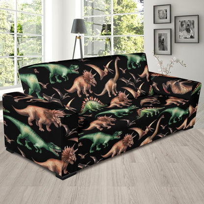 Dinosaur Print Pattern Sofa Slipcover-JTAMIGO.COM