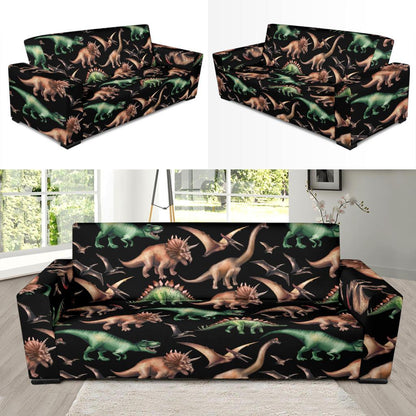 Dinosaur Print Pattern Sofa Slipcover-JTAMIGO.COM