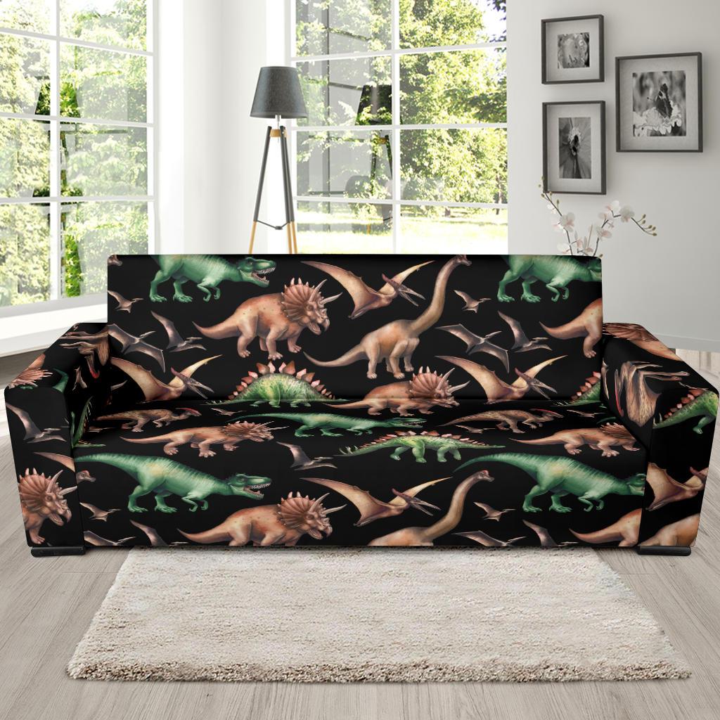 Dinosaur Print Pattern Sofa Slipcover-JTAMIGO.COM