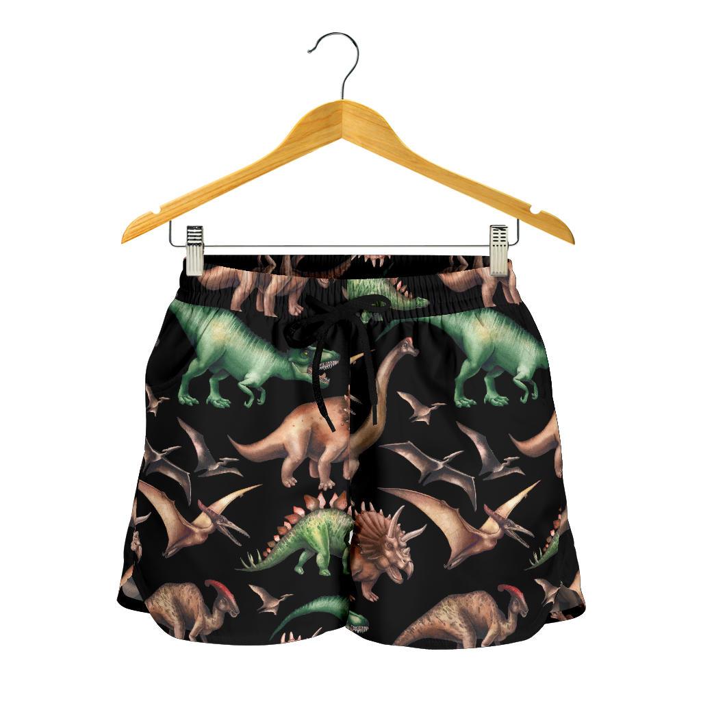 Dinosaur Print Pattern Women Shorts-JTAMIGO.COM