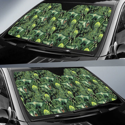 Dinosaur T Rex Print Pattern Car Sun Shade For Windshield