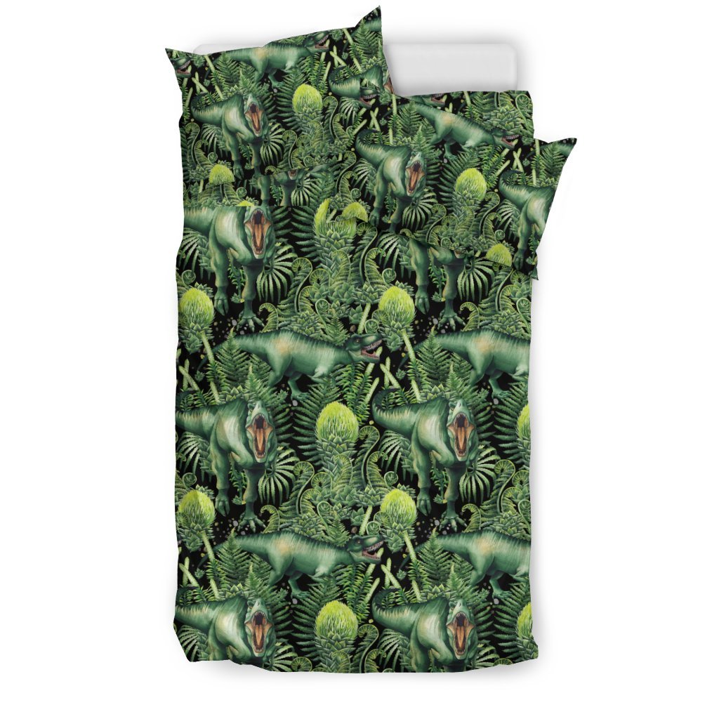 Dinosaur T Rex Print Pattern Duvet Cover Bedding Set