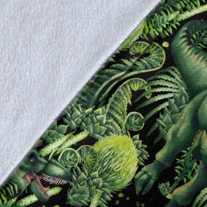 Dinosaur T Rex Print Pattern Fleece Blanket