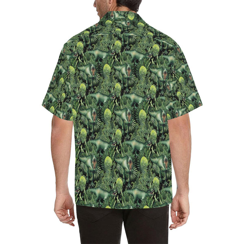 Dinosaur T Rex Print Pattern Men Aloha Hawaiian Shirt